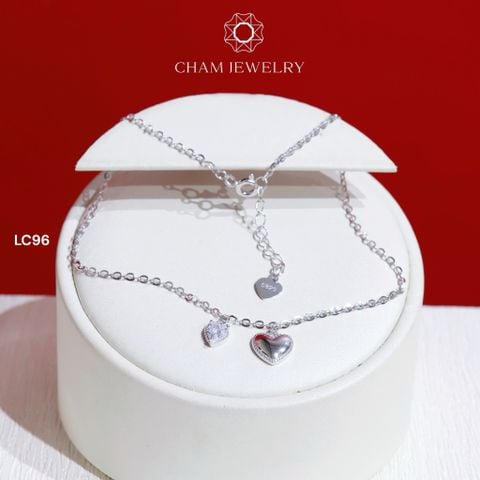 Lắc Chân LC96 CHAM JEWELRY, Lắc Tim Free Size (Barcode TLC464).