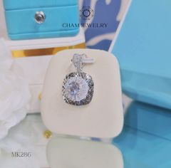 Mặt Dây Chuyền MK286 CHAM JEWELRY, Mặt Vuông Chạm Máy Chủ 7mm (Barcode TMA1090).