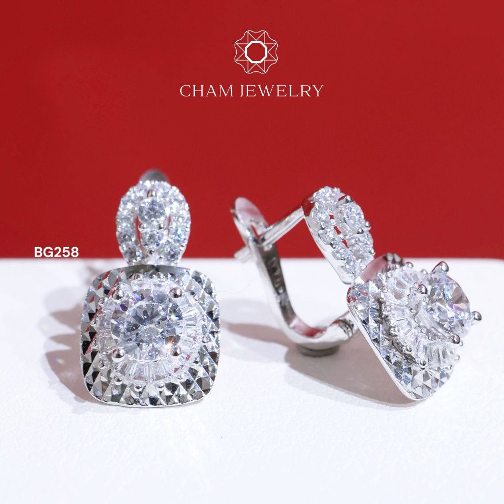 Hoa Tai BG258 CHAM JEWELRY, Chủ 5.0mm (Barcode TBG636).