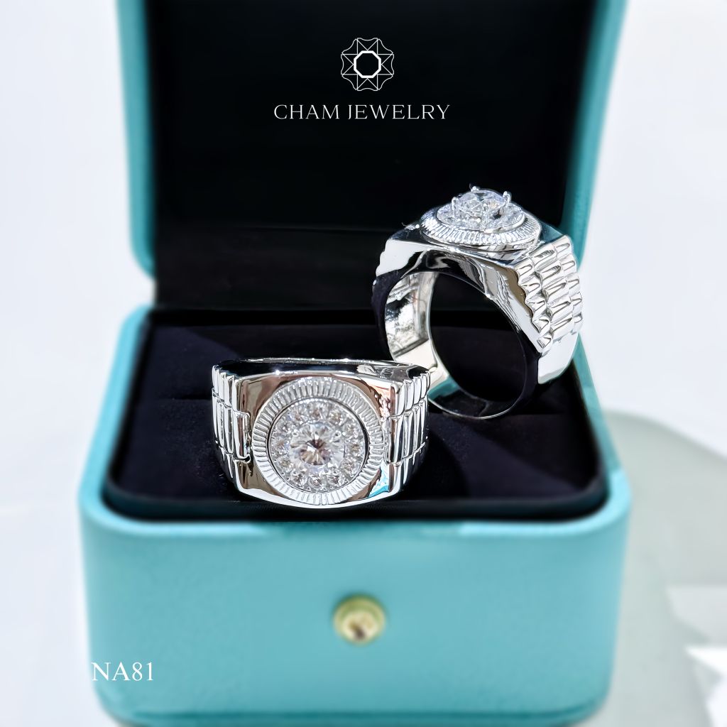 Nhẫn Nam NA81 CHAM JEWELRY, Chủ 6.0mm.