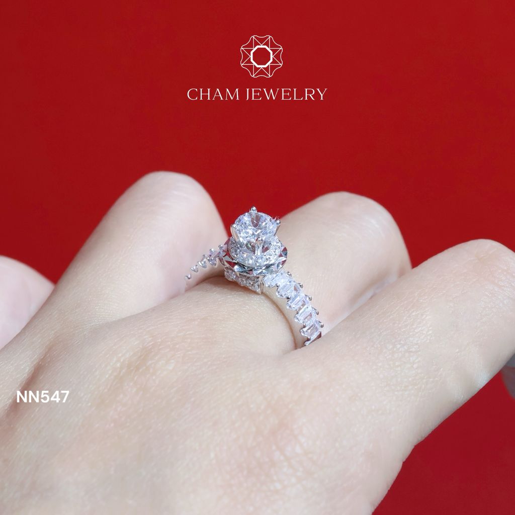 Nhẫn CHAM JEWELRY NN547, Chủ 5.5mm ( Barcode TNN1522).