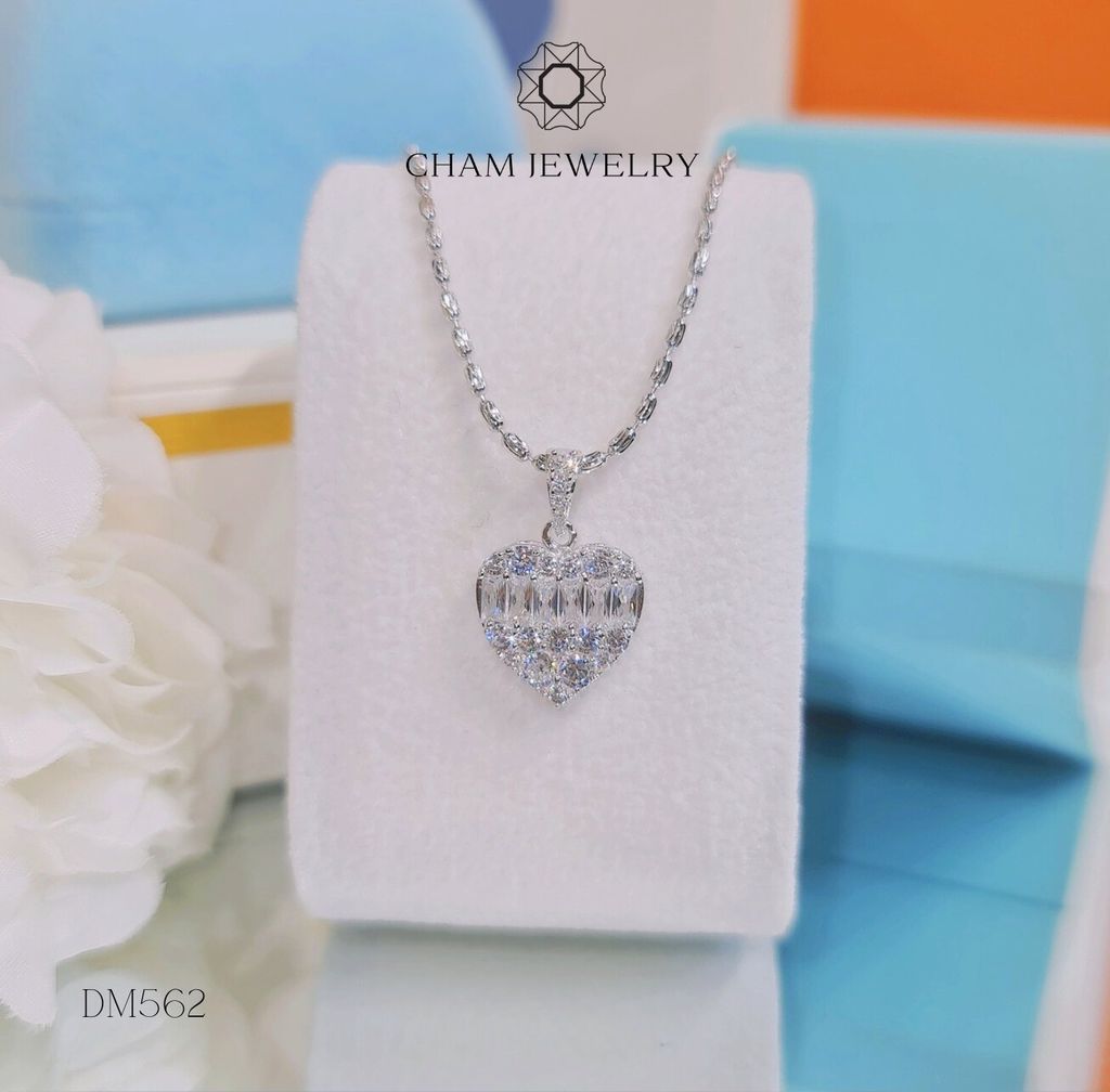 Dây Chuyền MK562-DK108 45cm CHAM JEWELRY, Mặt Trái Tim.