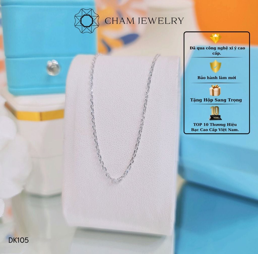 Dây chuyền CHAM JEWELRY DK105 , Dây Chữ Cong ( Barcode H2D93).