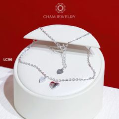 Lắc Chân LC96 CHAM JEWELRY, Lắc Tim Free Size (Barcode TLC464).