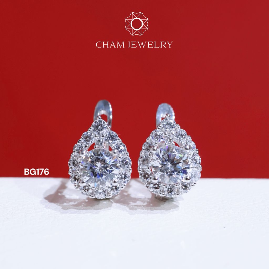 Hoa Tai BG176 CHAM JEWELRY, Chủ 5.0mm (Barcode TBG731).