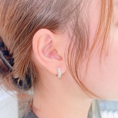 Hoa Tai BK40 CHAM JEWELRY, Khoen Tròn. (Barcode CB7010)