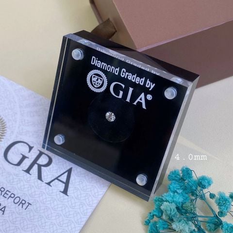 Kim Cương Moissanite GRA 4.0mm, 0.3ct Nước D Cao Cấp (58 GIÁC).