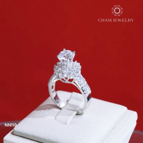 Nhẫn Nữ NN119 CHAM JEWELRY, Chủ 6.0mm (Barcode TNN748).