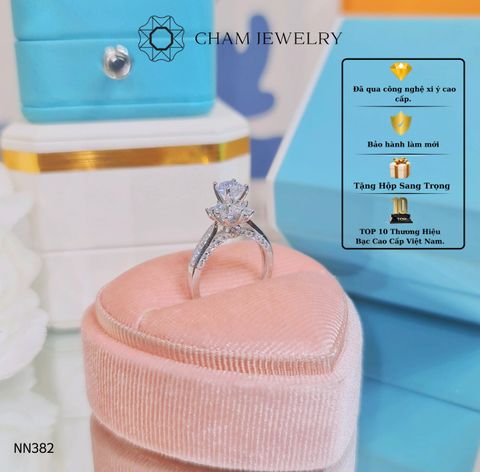 Nhẫn NN382 CHAM JEWELRY, Chủ 5.5mm (Barcode TNN1315).