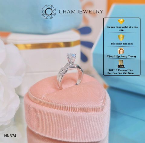 Nhẫn Nữ NN374 CHAM JEWELRY, Chủ 5.5mm (Barcode CTP374).