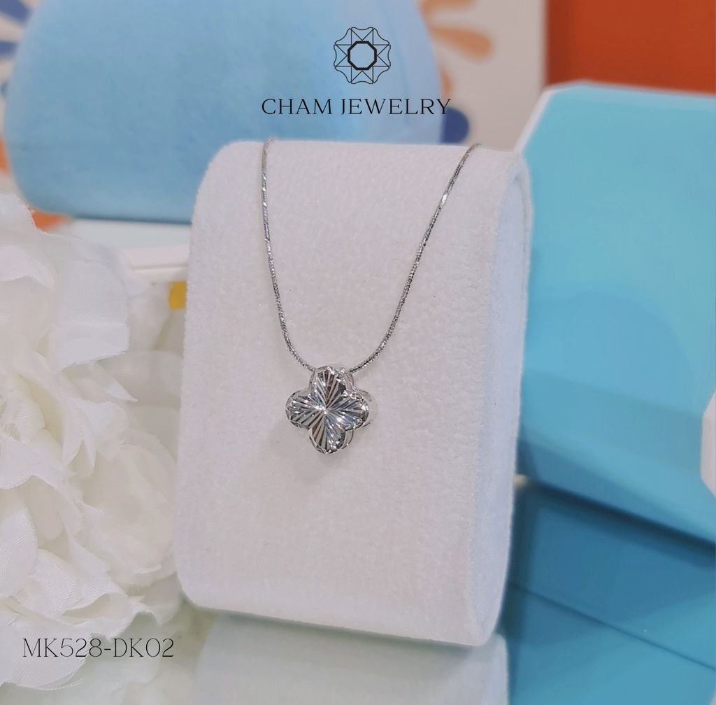 Dây Chuyền MK528-DK02 45cm CHAM JEWELRY, Cỏ 4 Lá 12mm.