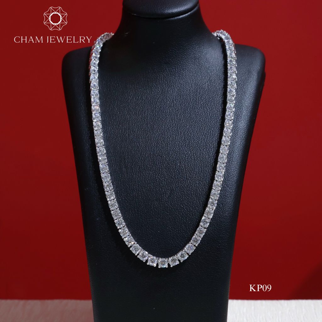 Dây Chuyền KP09 CHAM JEWELRY, Full Đá 3.0mm (Barcode TDK5-TDK4-TDK6-TDK19).