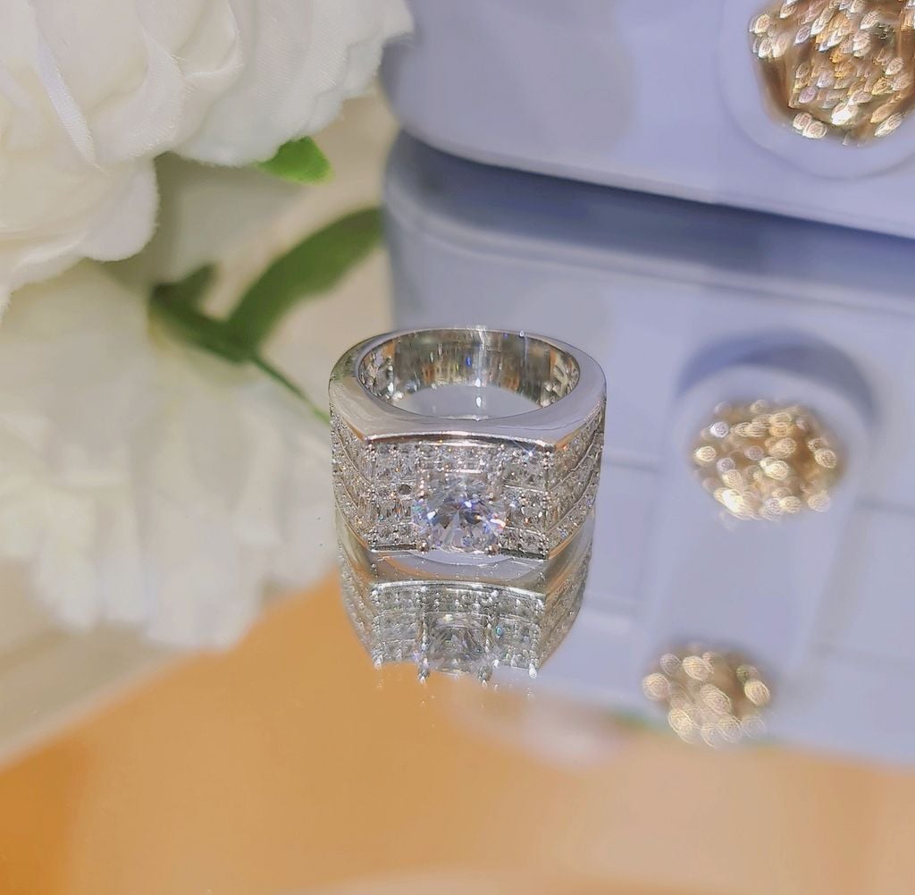 Nhẫn Nam NA07 CHAM JEWELRY, Chủ 7.0mm.