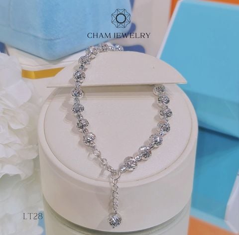 Lắc Tay CHAM JEWELRY LT28. Lắc Bi 6mm ( Barcode TLBC60).