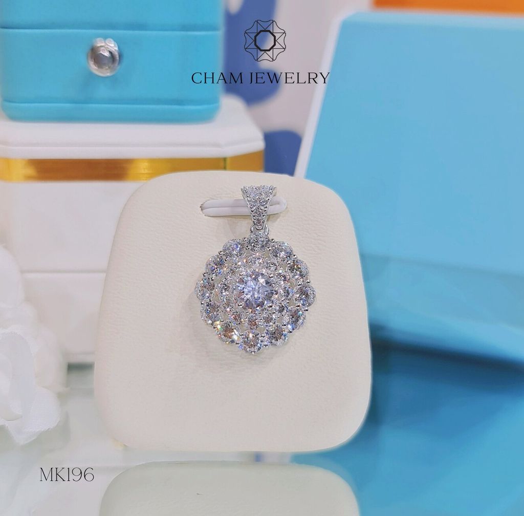Mặt Dây Chuyền MK196 CHAM JEWELRY, Chủ 6.0mm( Barcode TMA1095).