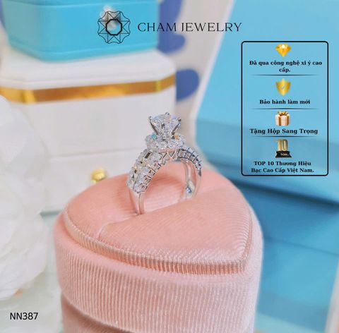 Nhẫn NN387 CHAM JEWELRY, Chủ 6.5mm .