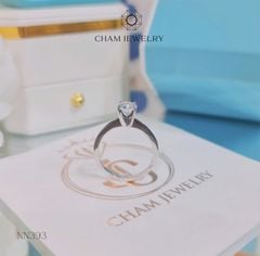 Nhẫn NN393 CHAM JEWELRY, Xoàn Tròn Chủ 6.0mm.