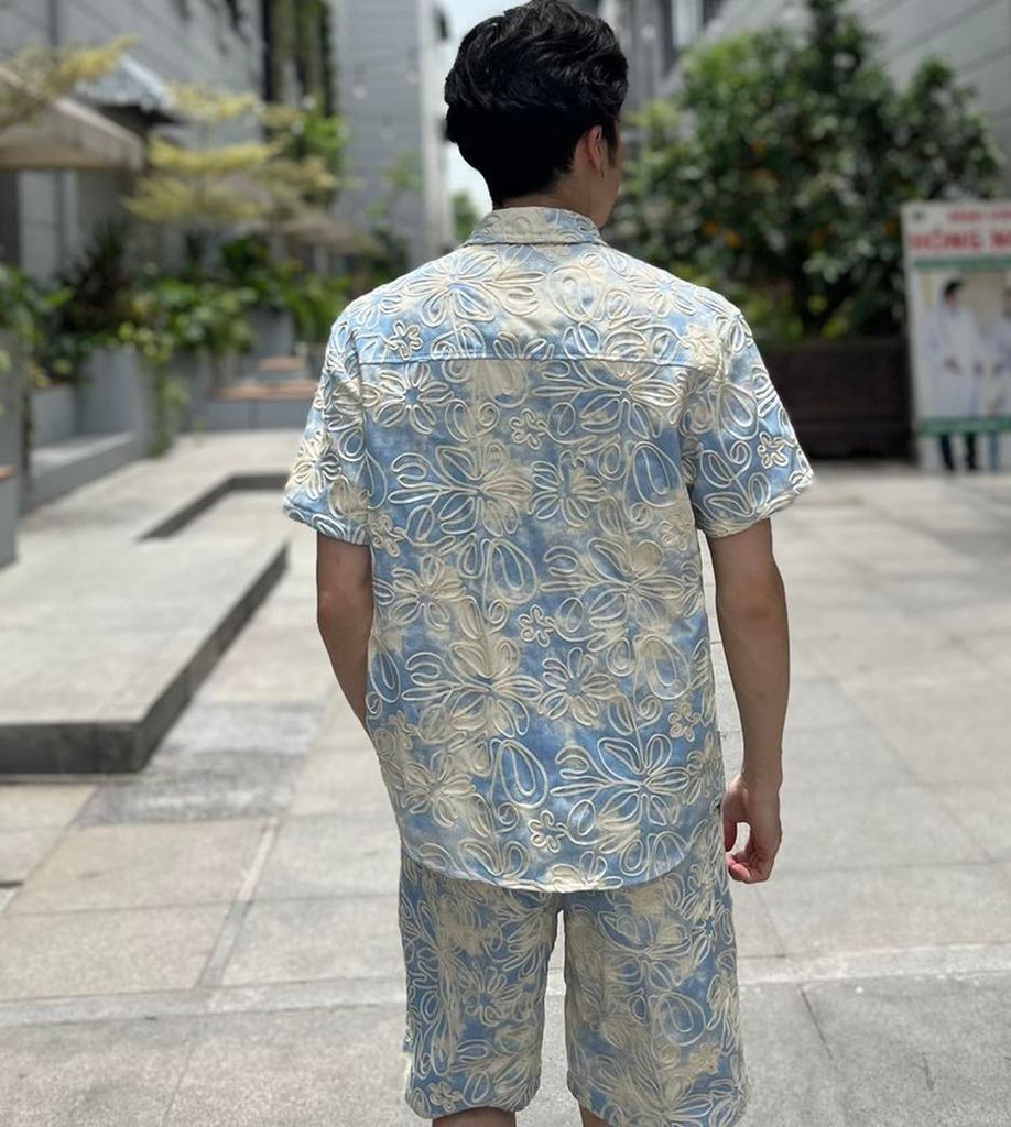 Set Jean Thêu Hoa Viền
