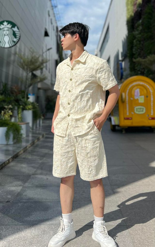 Set Jean Thêu Hoa Viền