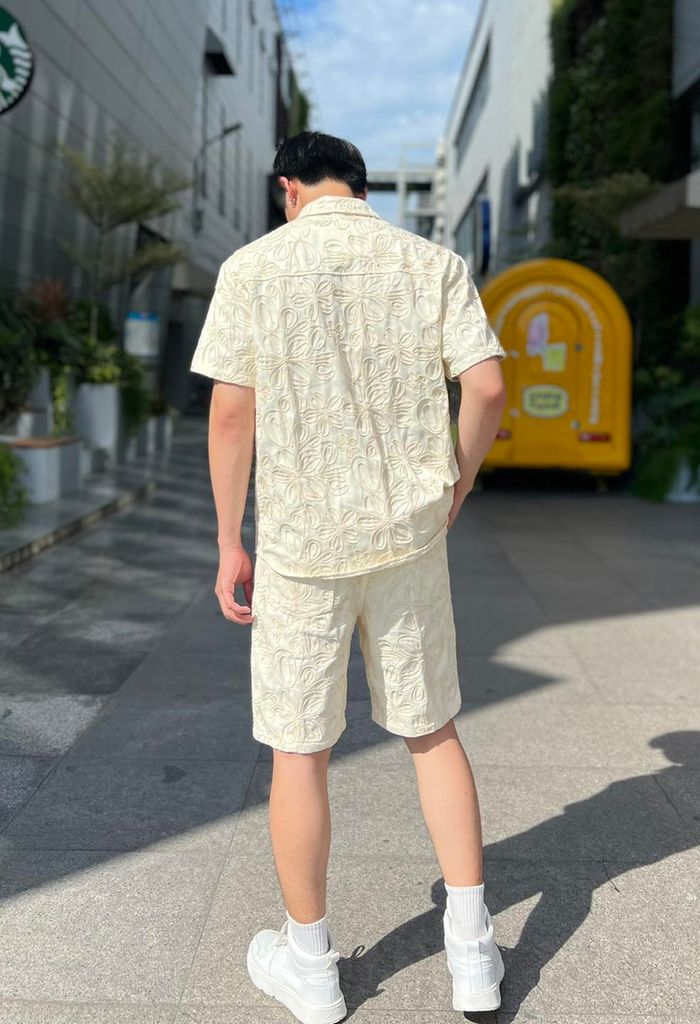 Set Jean Thêu Hoa Viền
