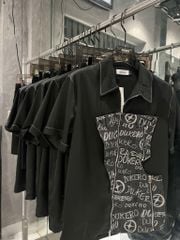 Bộ Quần Áo Vải Trơn Chống Nhăn Mix Jean GRAFFITI DKR