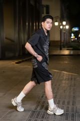 Bộ Quần Áo Vải Trơn Chống Nhăn Mix Jean GRAFFITI DKR