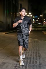 Bộ Quần Áo Vải Trơn Chống Nhăn Mix Jean GRAFFITI DKR