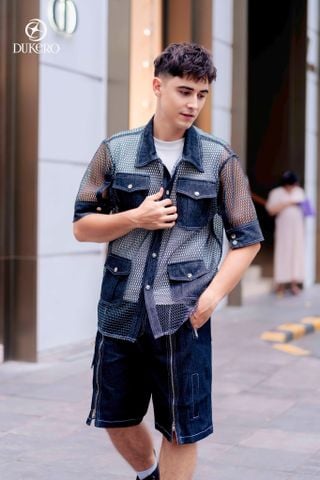 Áo Lưới Mix Jean