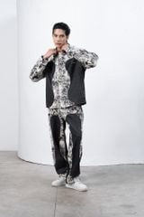 Set Denim Thêu Hoa Loang
