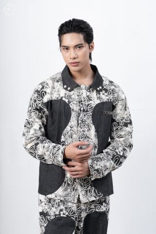 Set Denim Thêu Hoa Loang