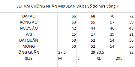 Bộ Quần Áo Vải Trơn Chống Nhăn Mix Jean GRAFFITI DKR