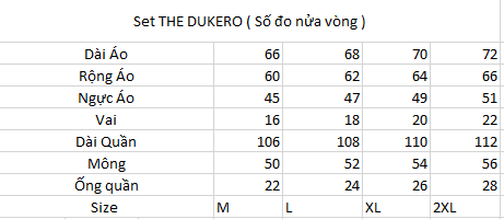 Bộ Quần Áo Nhũ THE DUKERO