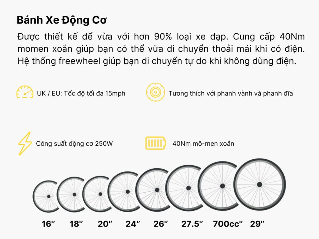  Stella 2024 - Bộ trợ lực cho xe đạp đa năng 