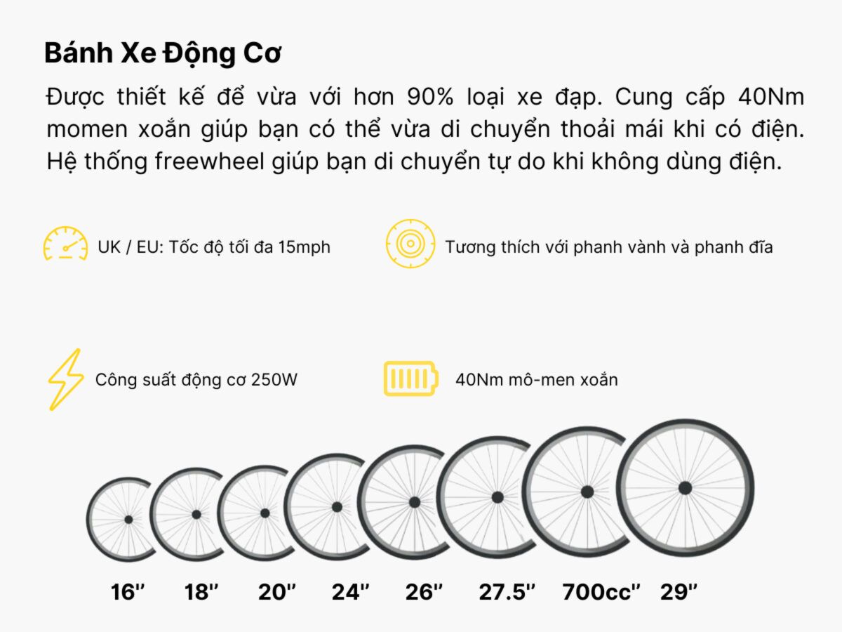  Stella 2024 - Bộ trợ lực cho xe đạp đa năng 