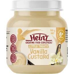 Heinz Little Treats Vanilla Custard Hũ Đựng Thức Ăn Cho Bé 6 Tháng Tuổi 110g