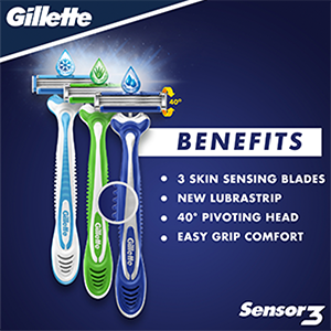 Gillette Sensor 3 dùng một lần cho nam, gói 4