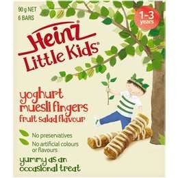 Heinz Little Kids 1 - 3 Tuổi Salad Trái Cây Muesli Fingers 90g