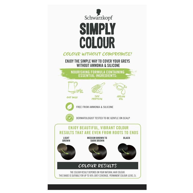 Schwarzkopf Simply Colour 1.0 Đen tự nhiên