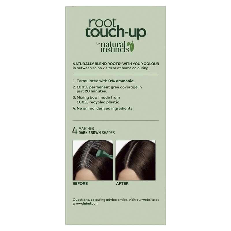 Thuốc nhuộm tóc vĩnh viễn Clairol Root Touch Up Natural Instincts 4 Dark Brown