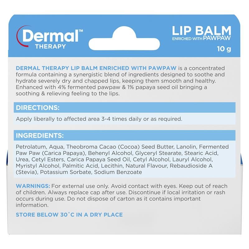 Son dưỡng môi Dermal Therapy Paw Paw 10g