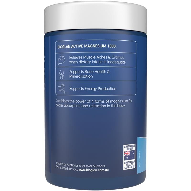 Bioglan Active Magnesium 250 Viên Kích thước độc quyền