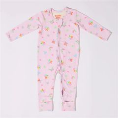 Bambi Mini Co. Wrigglesuit 12-18 tháng (có chân bám chắc) Lễ hội hoa hồng