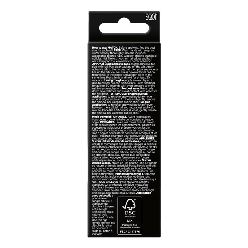 Sally Hansen Salon Effects Perfect Manicure 24 Square Press On Nails Pinky Clay