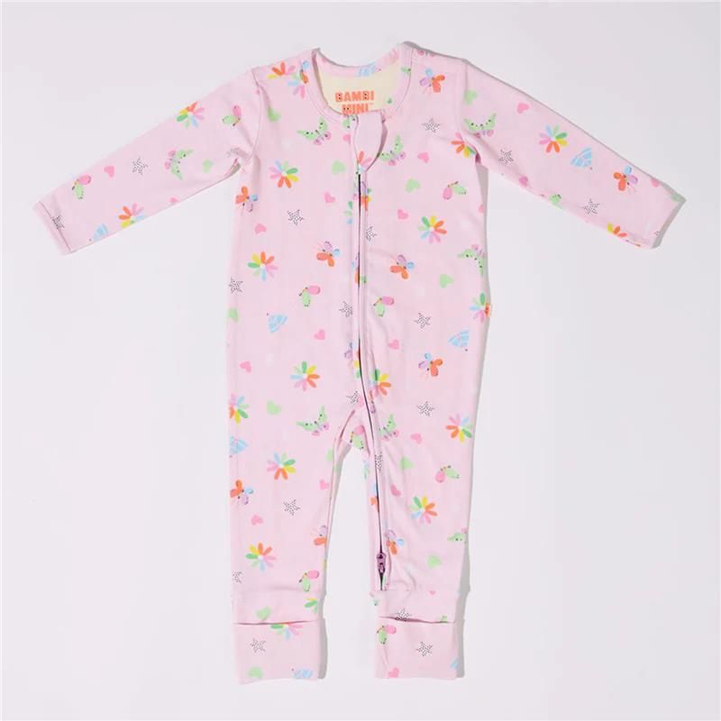Bambi Mini Co. Wrigglesuit 0 Newborn Pink Festival Bloom