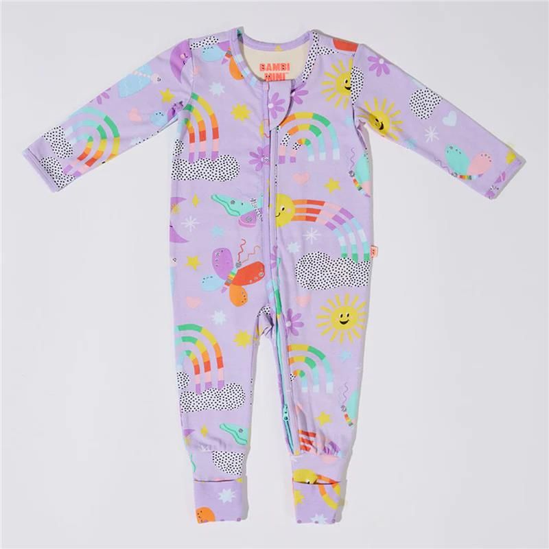 Bambi Mini Co. Wrigglesuit 3-6 tháng màu tím nhạt