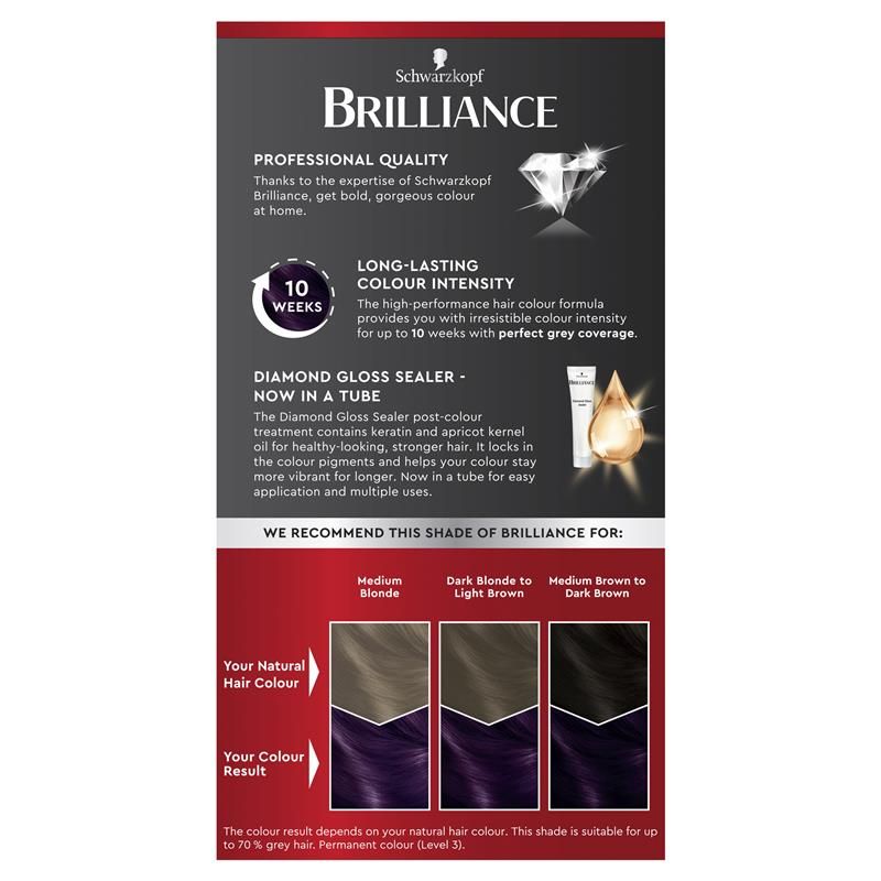 Schwarzkopf Brilliance 03 Thạch anh tím đen Mới