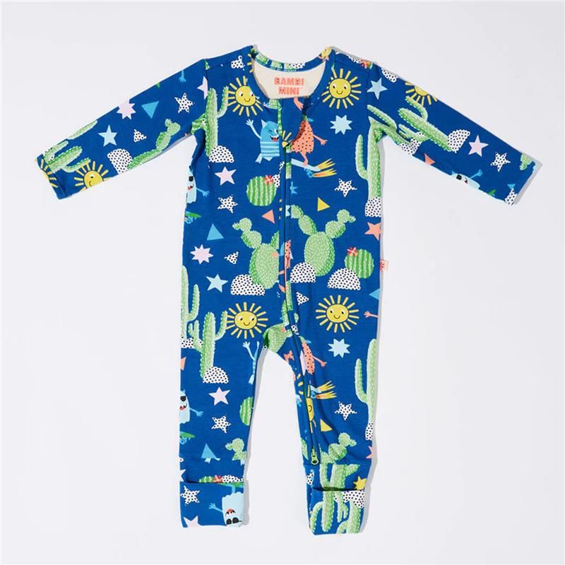Bambi Mini Co. Wrigglesuit 0-3 tháng Beaucoup Blue