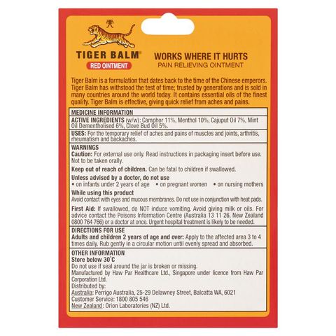Tiger Balm giảm đau đỏ 18g