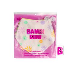 Yếm ngược họa tiết hoa neon và sọc kẹo Bambi Mini Co. Dribblebib GirIs 2 gói
