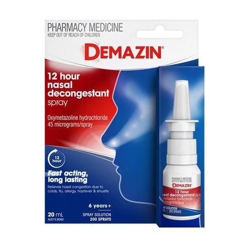 Thuốc xịt thông mũi giảm đau 12 giờ Demazin 20ml